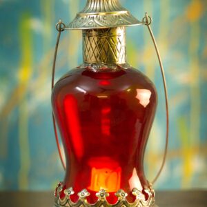 12 inch Red Vintage Maharaja Crown Decorative Tabletop/Hanging Decorative Lantern