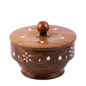 "4 Inch Mango Wood Serving Bowl with Matte Finish - Perfect for Serving and Displaying Your Favorite Foods"