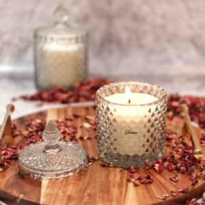 Scented Soy Wax 5.5 Inch Glass Jar Candle For Stress Relief/ Home Decor/ Aromatherapy/ Bath/ Yoga Meditation