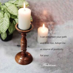 Wooden Candle Holder for Pillar Candles, Decorative Candlestick Holders for Wedding,Dinning,Party, Fits 3/4 inch Thick Candles
