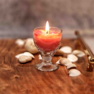 Scented Gel Wax 3 Inch Glass Stemware/ Wine Glass Candle For Stress Relief/ Home Decor/ Aromatherapy/ Bath/ Yoga Meditation