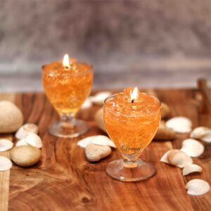 Scented Gel Wax 3 Inch Glass Stemware/ Wine Glass Candle For Stress Relief/ Home Decor/ Aromatherapy/ Bath/ Yoga Meditation