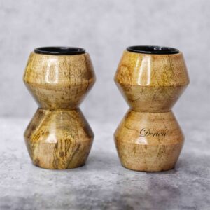 4 Inch Pint-Sized Charm Miniature Wooden Tealight Candle Holder