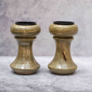 Stylish Greyish Tint Wooden 4 Inch Hand Carved Decorative Tea Lights Candle Holder With Reflection Of Old And New For Any Kind Of Decoration Purpose
