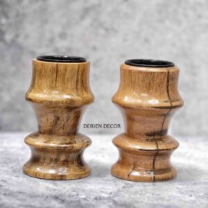 Exotic Coastal Breeze 4 Inch Wooden Tealight Candle Holder For Seaside Feel