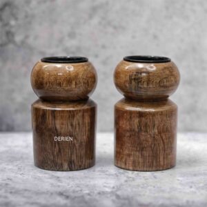 Retro Style Wooden 4 inch Tealight Candle Holder For Any Event Decoration