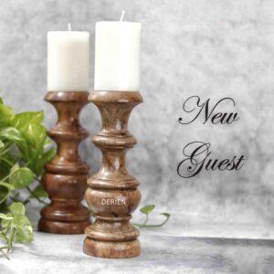 Natural textured Votive/ Pillar Candle Holders for Table Decoration (12", 11")