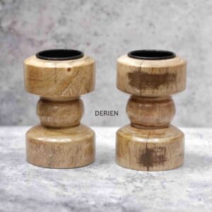 Natural Elegance Handcrafted 4-Inch Decorative Candle Holder in Mango Wood