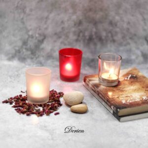 3 Inch Cute Glass Tea Lights Candle Holder for Table Decor