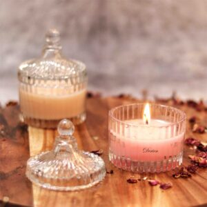 Scented Soy Wax 2.5 Inch Glass Jar Candle For Stress Relief/ Home Decor/ Aromatherapy/ Bath/ Yoga Meditation