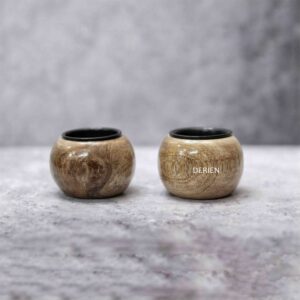 Cute Round 2.5 Inch Contemporary Mini Chic Illumination Modern Wooden Tealight Holder with Natural Tint